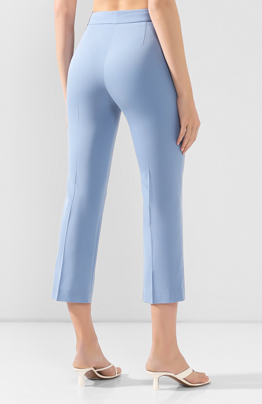 Шерстяные брюки STELLA MCCARTNEY голубого цвета по цене 63750 руб., арт. 529866/SNB48, фото 4 Шерстяные брюки STELLA MCCARTNEY, арт. 529866/SNB48, фото 4