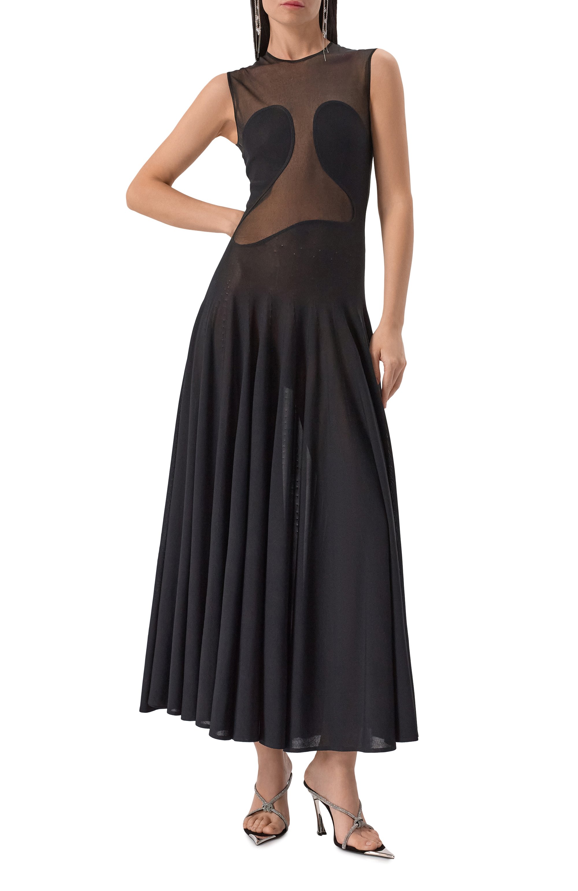 Платье из вискозы ALAIA, арт. AA9R2653K061A, фото 2