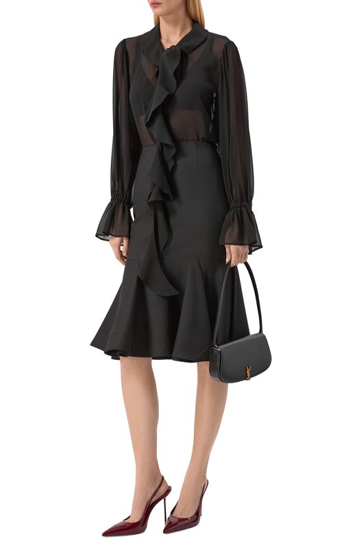 Шелковая блузка Nina Ricci 26PCT0021/SE1417 Чёрный  26PCT0021/SE1417 Фото 2