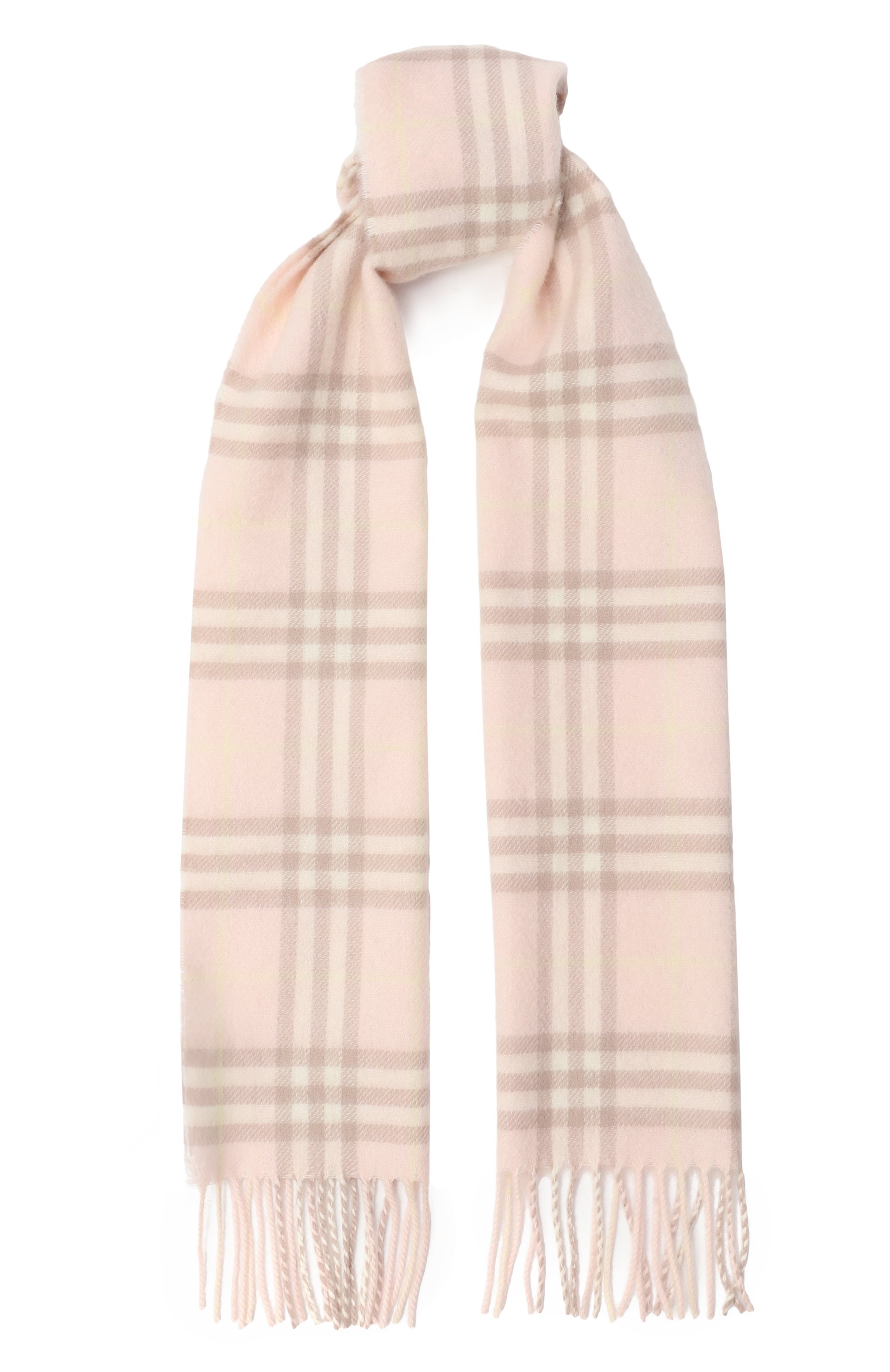 Кашемировый шарф BURBERRY светло-розового цвета по цене 38700 руб., арт. 8108692, фото 1 Кашемировый шарф BURBERRY, арт. 8108692, фото 1
