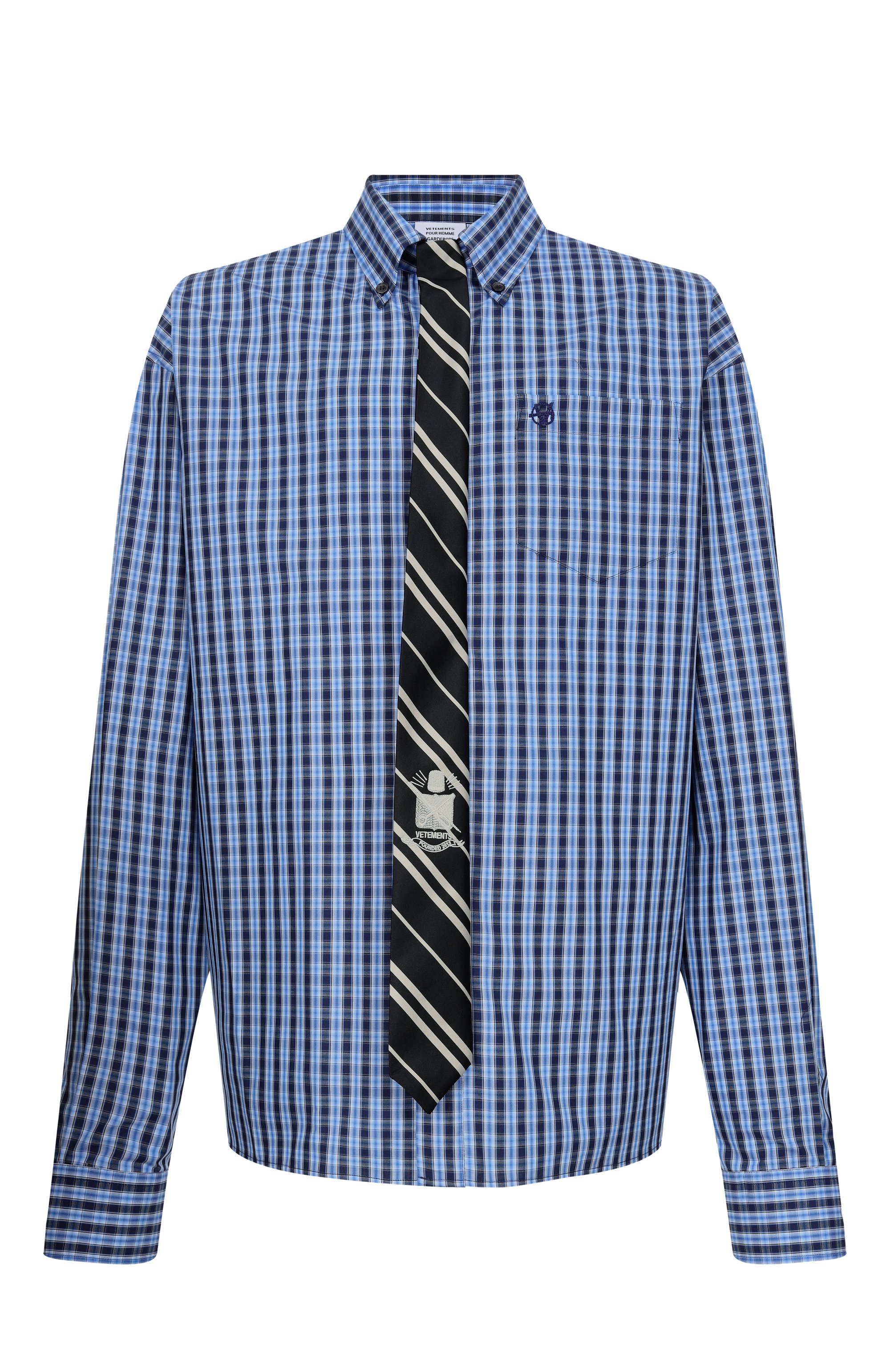 Хлопковая рубашка VETEMENTS, арт. ME76SH035N/26124 P0PLIN, фото 1