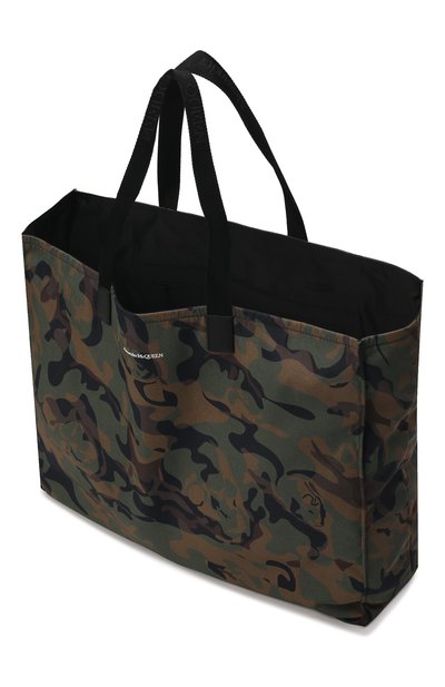 Текстильная сумка-шопер ALEXANDER MCQUEEN хаки цвета по цене 117000 руб., арт. 662865/1AAE1, фото 5 Текстильная сумка-шопер ALEXANDER MCQUEEN, арт. 662865/1AAE1, фото 5