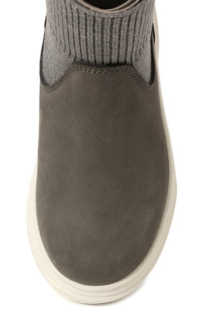 Кожаные слипоны MONTELPARE TRADITION серого цвета по цене 24350 руб., арт. MT18301 VAR.1/18-27, фото 4 Кожаные слипоны MONTELPARE TRADITION, арт. MT18301 VAR.1/18-27, фото 4