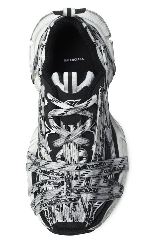 Кроссовки 3XL Extreme Laces Balenciaga 825597/W3XHL Чёрно-белый  825597/W3XHL Фото 6