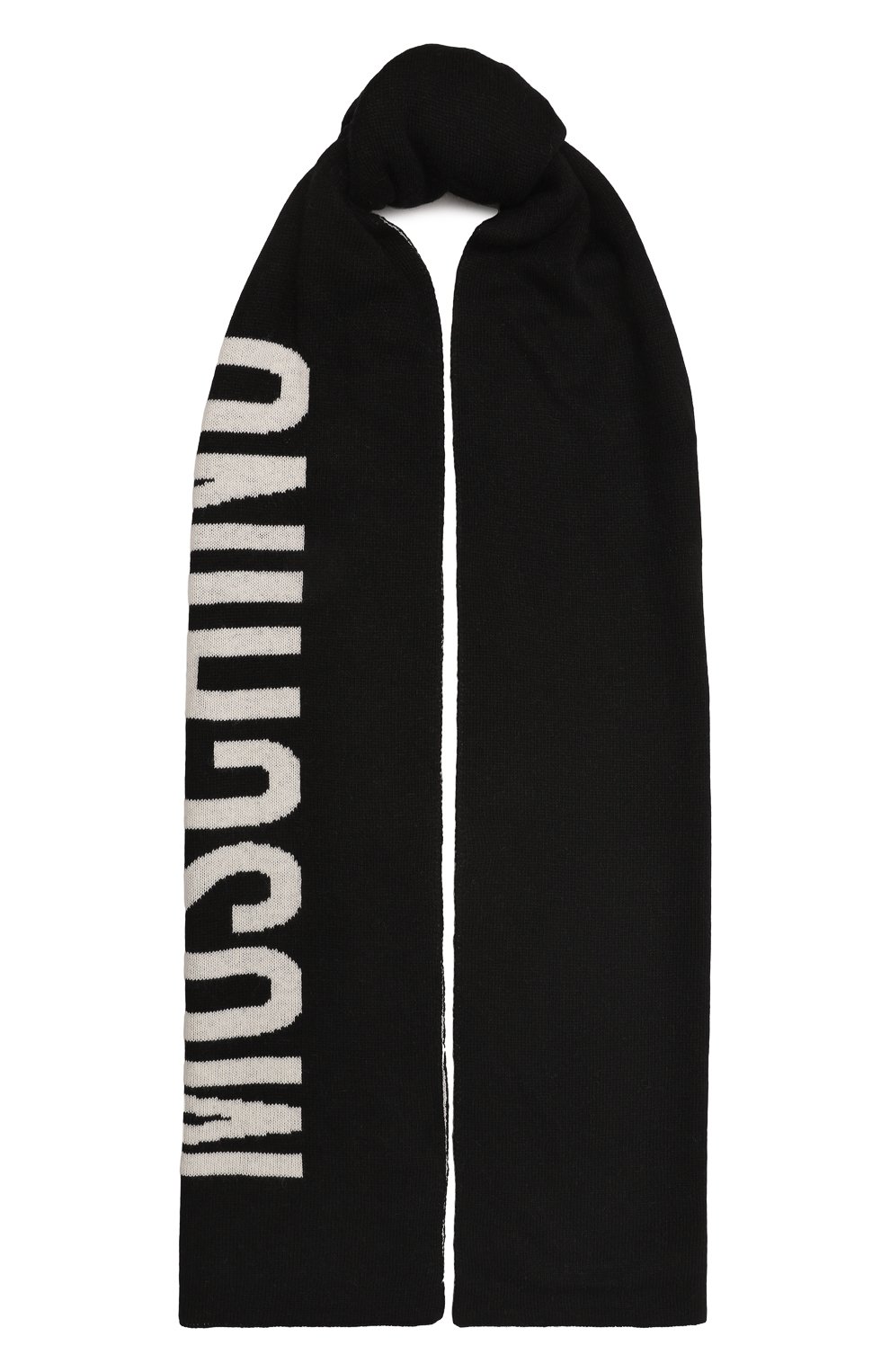 Шарф из вискозы и шерсти MOSCHINO черного цвета по цене 16400 руб., арт. 50212/M5639, фото 1 Шарф из вискозы и шерсти MOSCHINO, арт. 50212/M5639, фото 1