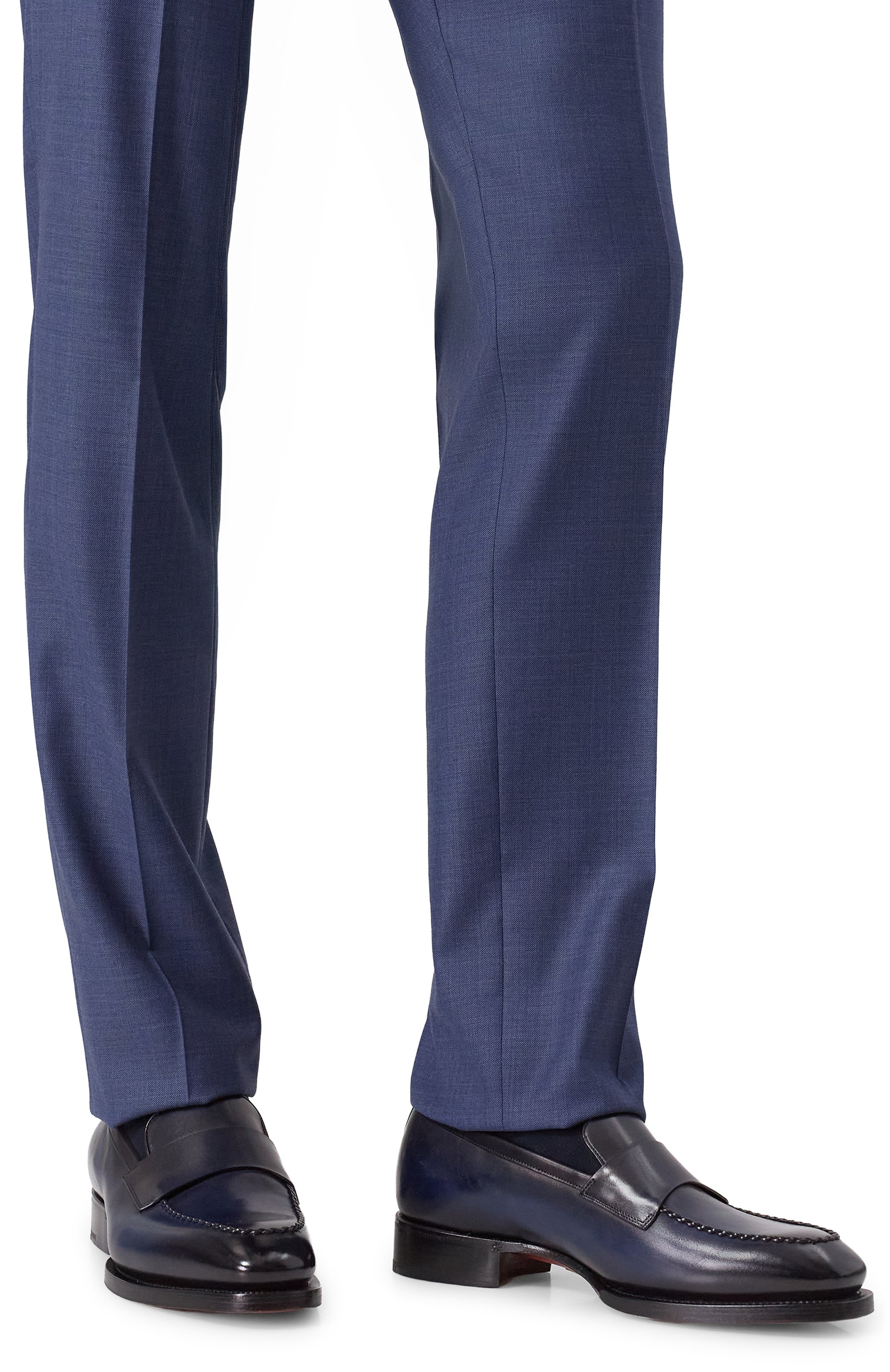 Кожаные лоферы arco SANTONI темно-синего цвета по цене 233000 руб., арт. MLAG19204DD3HWVE, фото 3 Кожаные лоферы arco SANTONI, арт. MLAG19204DD3HWVE, фото 3