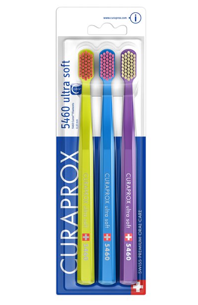 Женская набор зубных щеток ultrasoft d 0,10 мм (3 шт.) CURAPROX, арт. 7612412422429