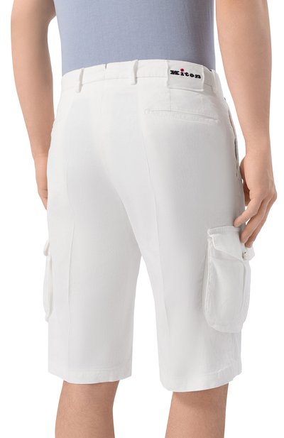 Шорты изо льна и хлопка KITON, арт. UFPPBK0603H, фото 4