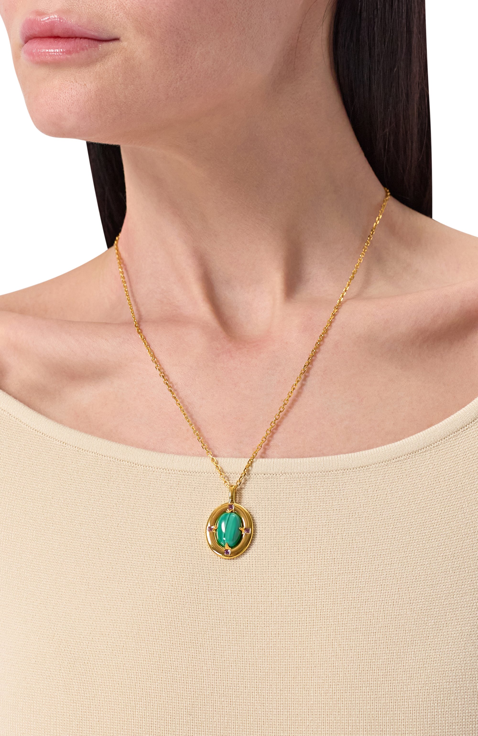 Подвеска ai с малахитом и аметистами MOONKA, арт. ai-bg-nl-mal, фото 2