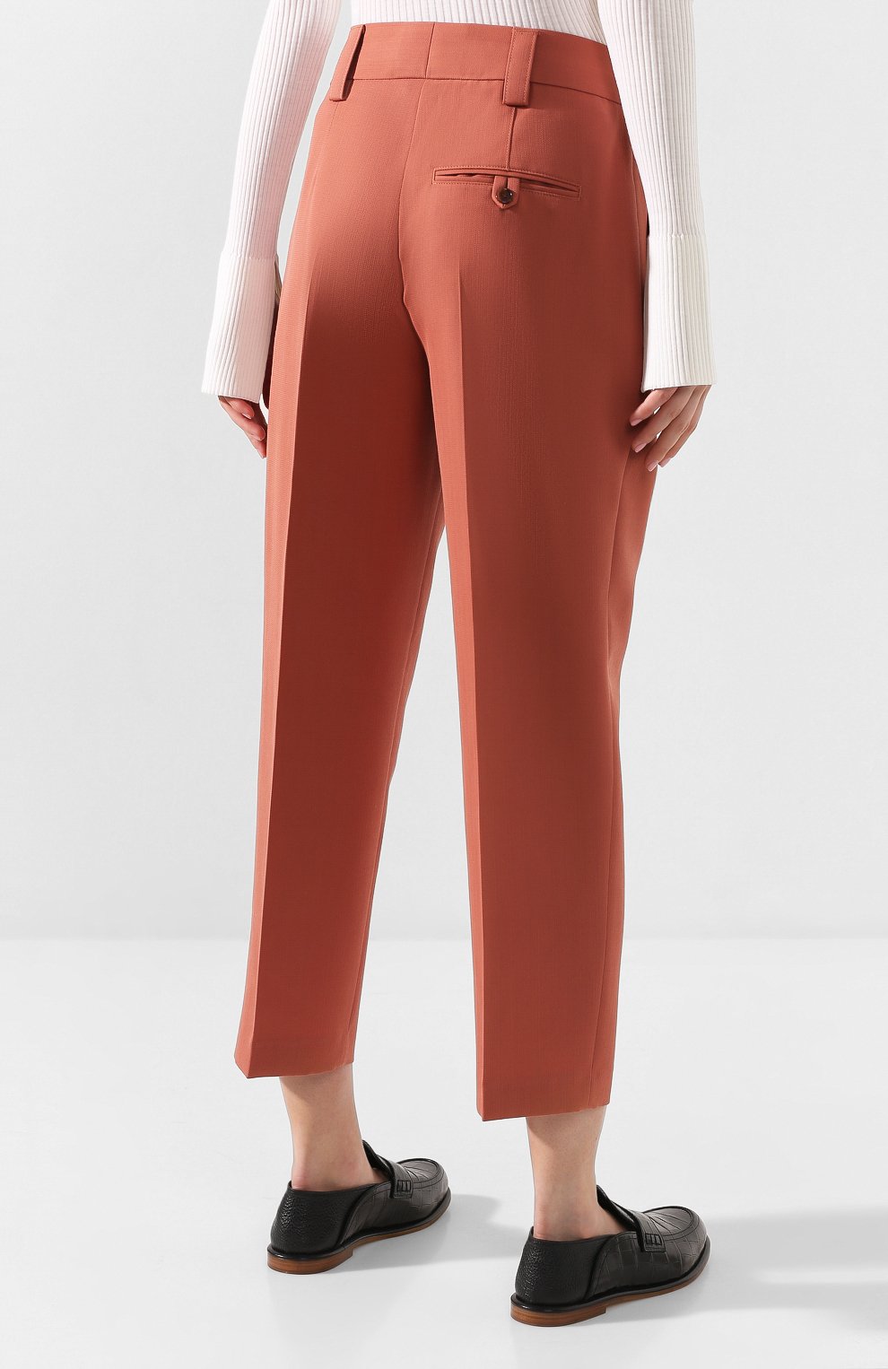 Брюки ACNE STUDIOS кораллового цвета по цене 25250 руб., арт. AK0147, фото 4 Брюки ACNE STUDIOS, арт. AK0147, фото 4