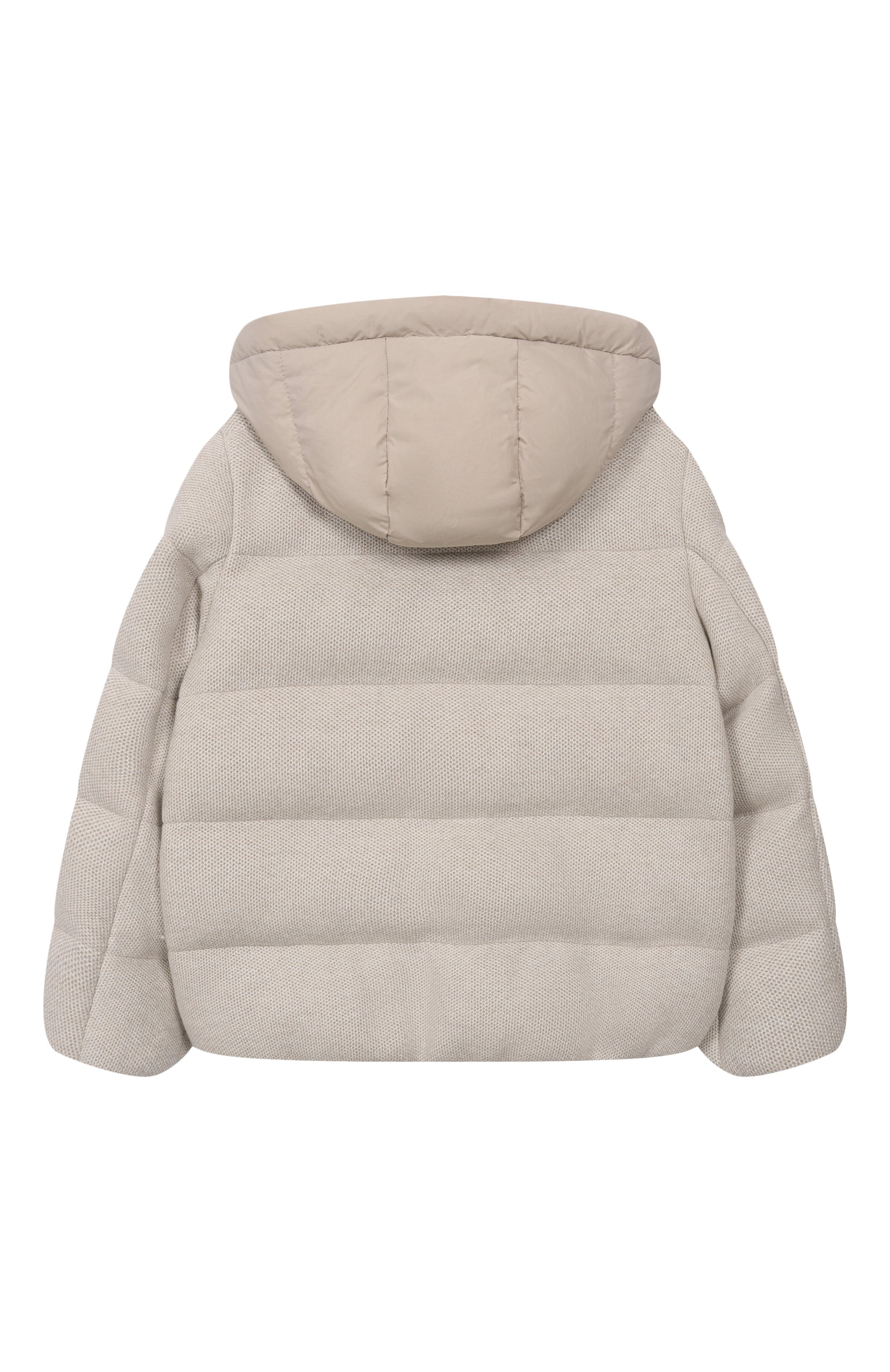 Пуховик BRUNELLO CUCINELLI светло-бежевого цвета по цене 187500 руб., арт. B01ETJ452B, фото 2 Пуховик BRUNELLO CUCINELLI, арт. B01ETJ452B, фото 2