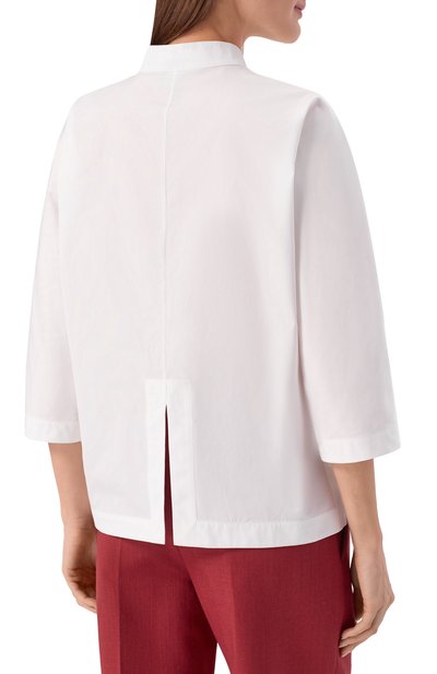 Хлопковая рубашка GIORGIO ARMANI белого цвета по цене 136500 руб., арт. GW003500/TE10360, фото 4 Хлопковая рубашка GIORGIO ARMANI, арт. GW003500/TE10360, фото 4