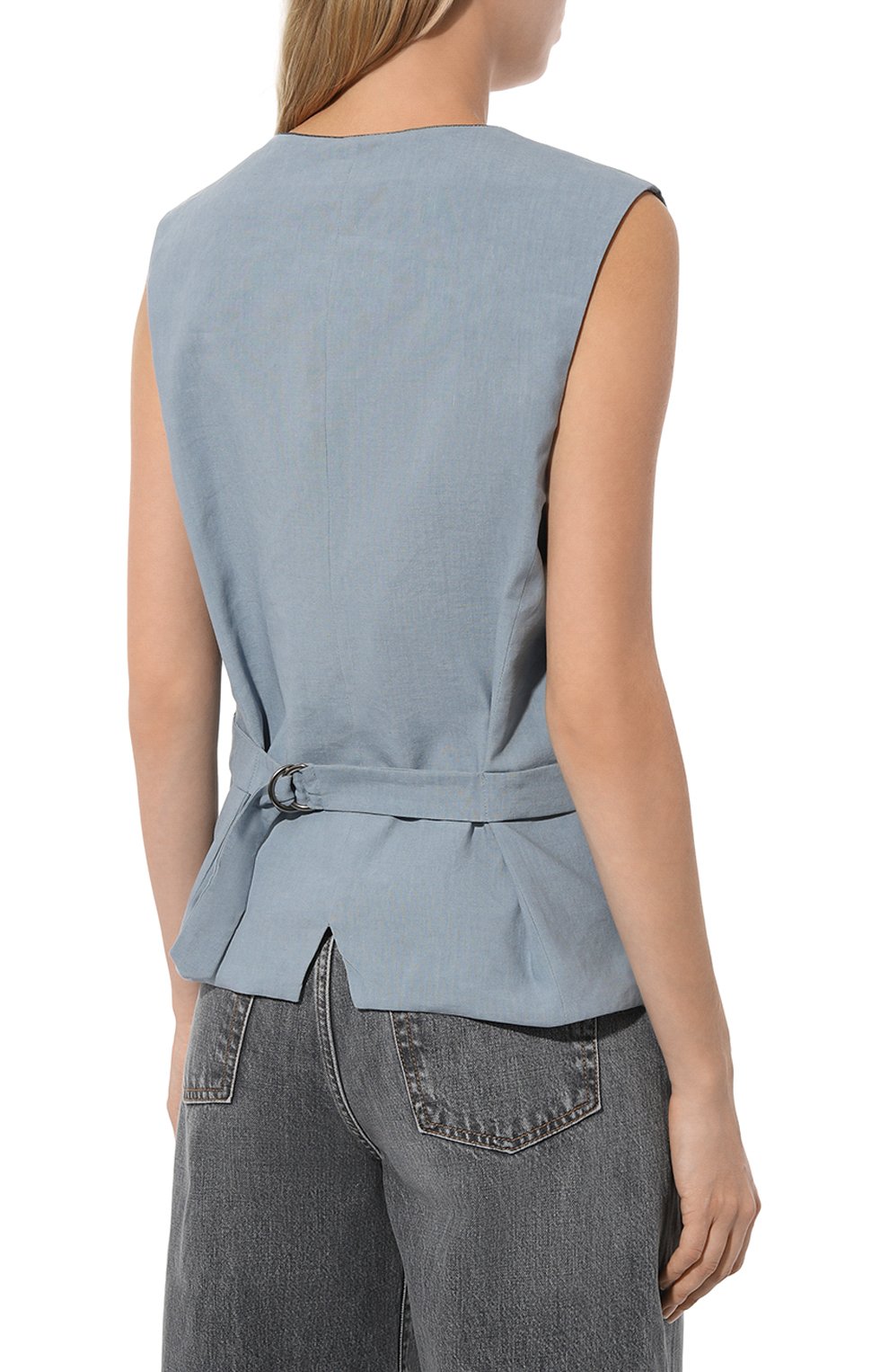 Жилет из вискозы и льна BRUNELLO CUCINELLI, арт. MH999HU806, фото 4