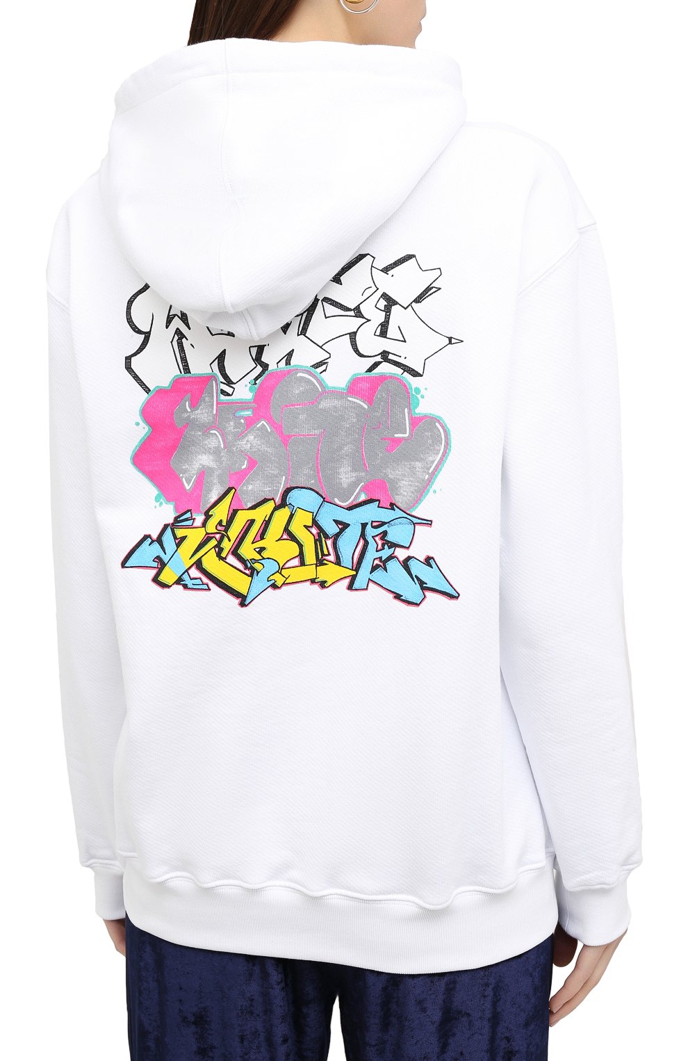 Хлопковое худи OFF-WHITE белого цвета по цене 67100 руб., арт. 0WBB032F20JER0010184, фото 4 Хлопковое худи OFF-WHITE, арт. 0WBB032F20JER0010184, фото 4