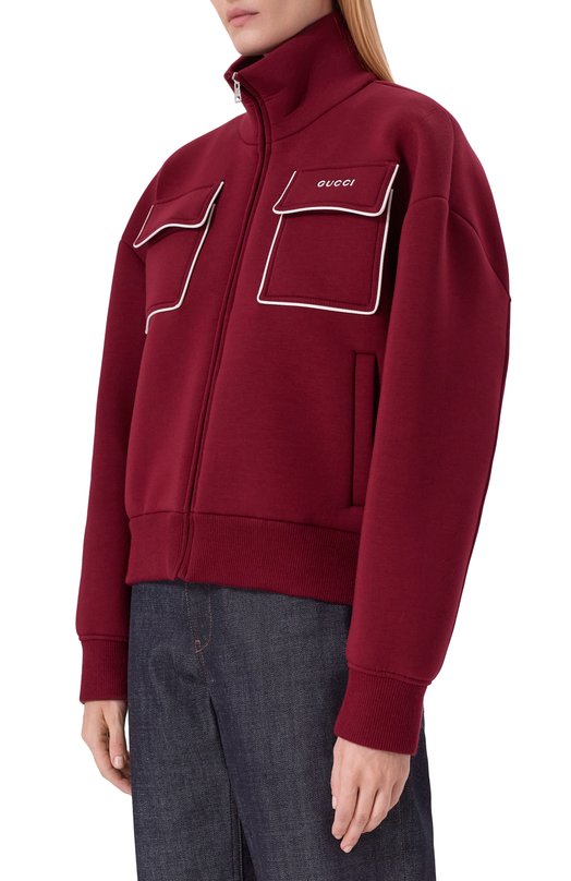 Толстовка из вискозы Gucci 837985/XJHGR Бордовый  837985/XJHGR Фото 3