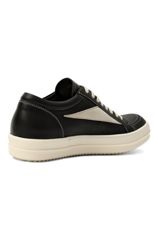 Кожаные кеды Hollywood Vintage Rick Owens RU02E1897/LC0LVS Чёрно-белый  RU02E1897/LC0LVS Фото 5