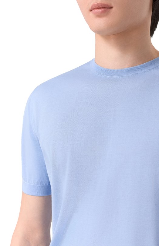 Джемпер из кашемира и шерсти Stefano Ricci W505506G10/W26150 Голубой  W505506G10/W26150 Фото 5