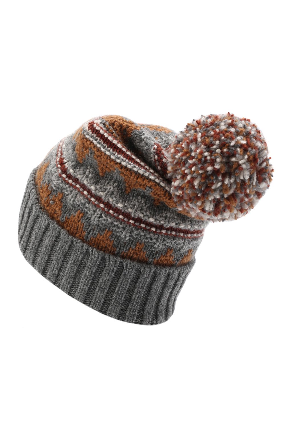 Кашемировая шапка LORO PIANA серого цвета по цене 66400 руб., арт. FAL9616, фото 2 Кашемировая шапка LORO PIANA, арт. FAL9616, фото 2