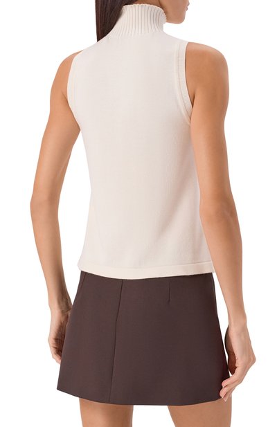 Топ из шелка и кашемира FREEAGE кремового цвета по цене 32000 руб., арт. W23.SW034.6030.101, фото 4 Топ из шелка и кашемира FREEAGE, арт. W23.SW034.6030.101, фото 4