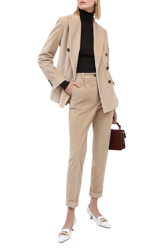 Вельветовые брюки Kiton D50105S06325 Бежевый  D50105S06325 Фото 2