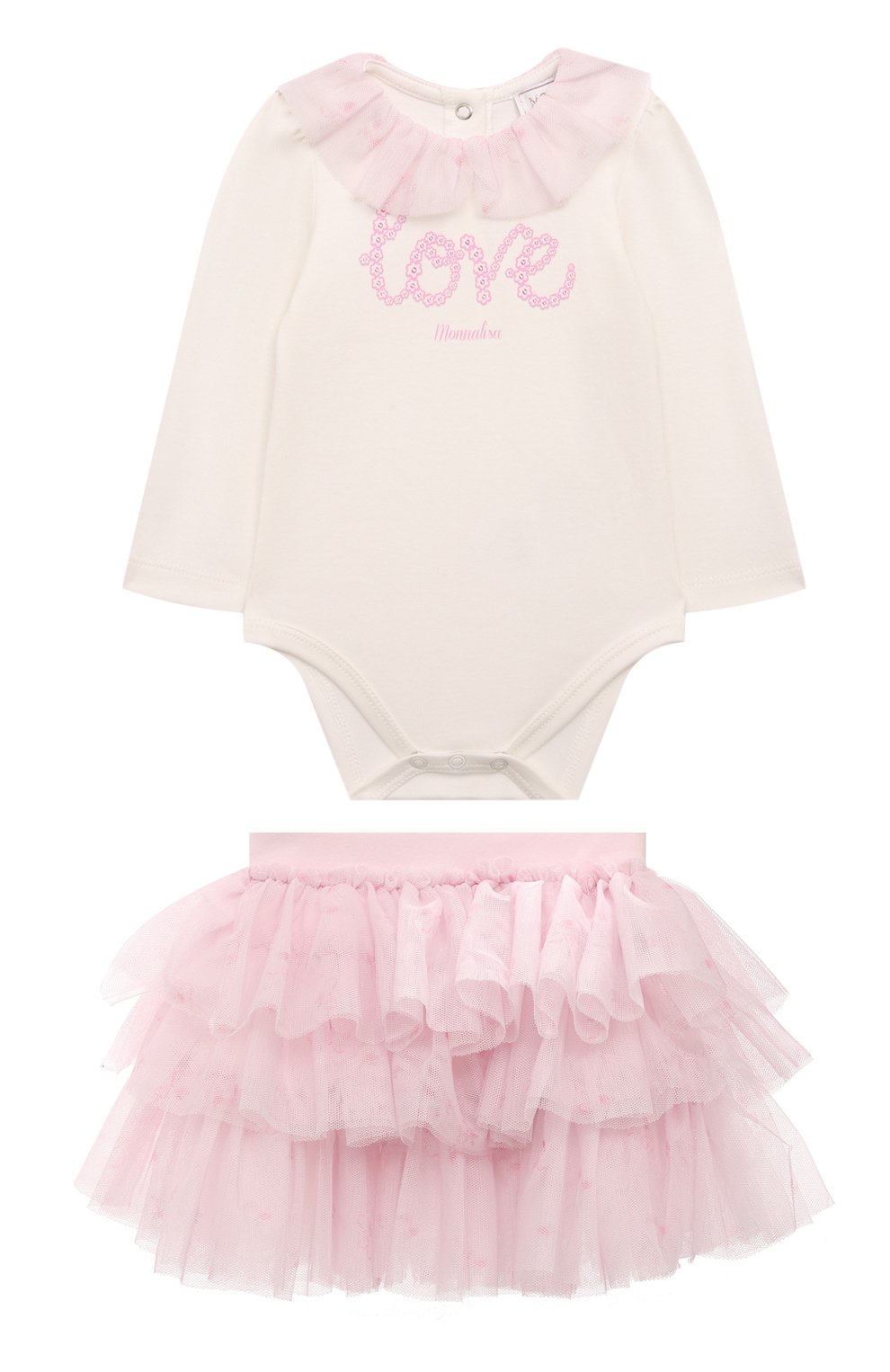 Комплект из боди и юбки MONNALISA, арт. 35D503, фото 1