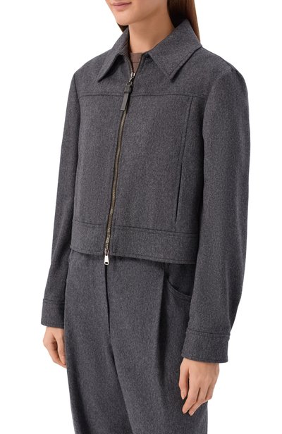 Шерстяная куртка BRUNELLO CUCINELLI темно-серого цвета по цене 382500 руб., арт. MG5497459P, фото 3 Шерстяная куртка BRUNELLO CUCINELLI, арт. MG5497459P, фото 3