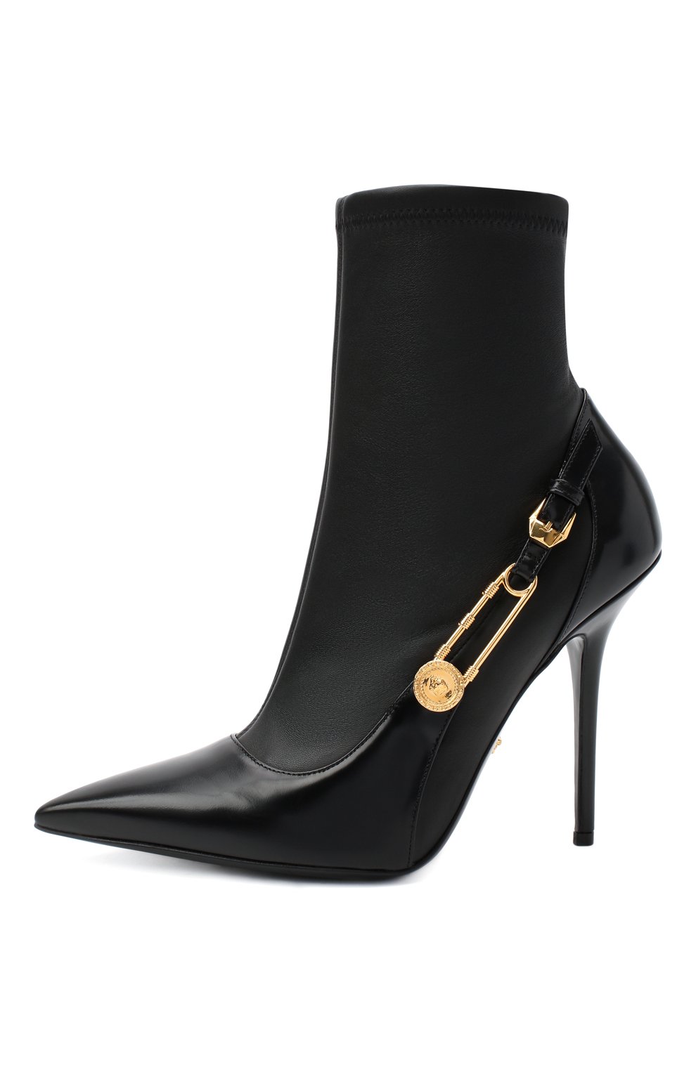 Кожаные ботильоны safety pin VERSACE, арт. DST415P/DNA28, фото 3