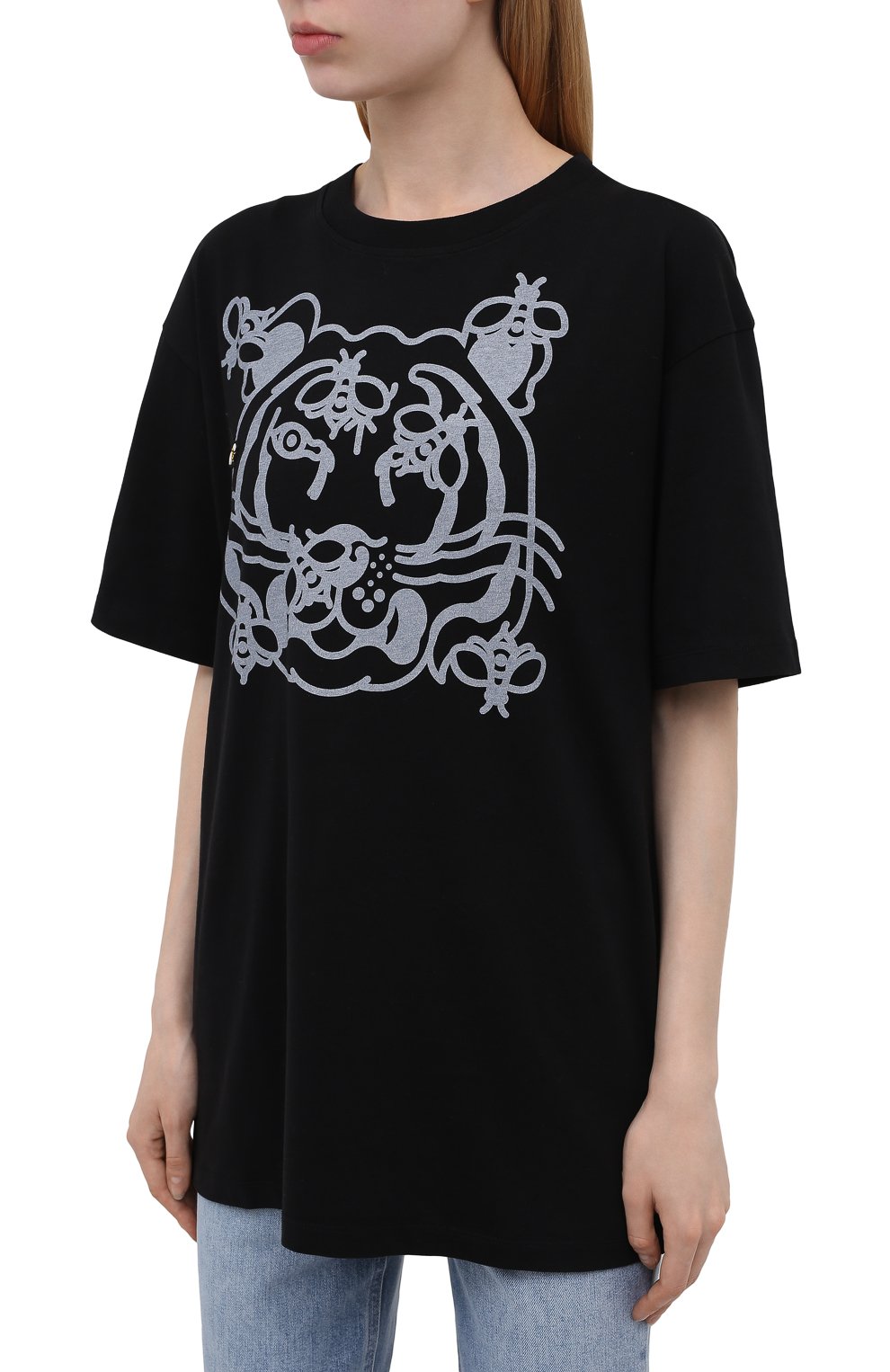 Хлопковая футболка KENZO черного цвета по цене 15150 руб., арт. FB52TS9104SA, фото 3 Хлопковая футболка KENZO, арт. FB52TS9104SA, фото 3