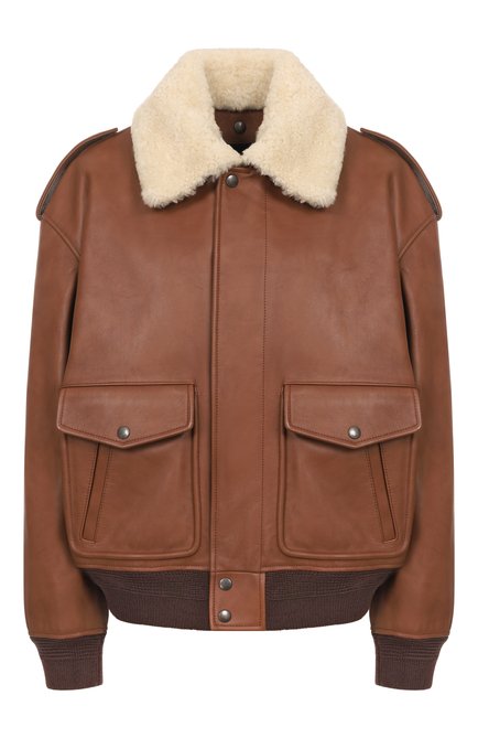 Женская кожаный бомбер SAINT LAURENT, арт. 843525/YCTE2