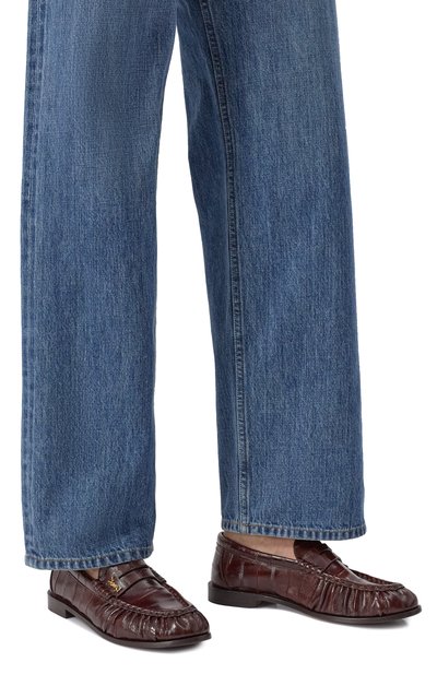 Кожаные пенни-лоферы SAINT LAURENT, арт. 766877/0WXAK, фото 3