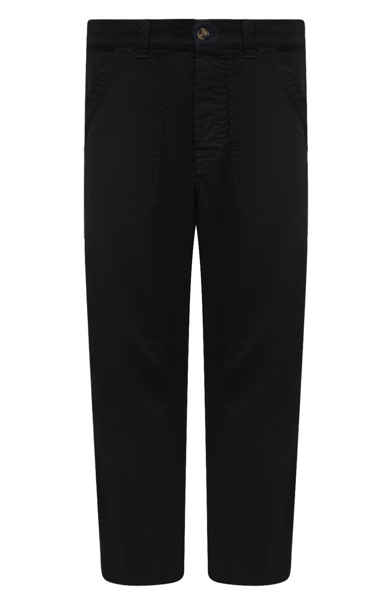 Мужские хлопковые брюки BRUNELLO CUCINELLI темно-синего цвета, арт. M289LB2291 | Фото 1 (Материал внешний: Хлопок; Длина (брюки, джинсы): Укороченные; Стили: Кэжуэл; Случай: Повседневный; Автоматизация ТО: Проставлено; Автоматизация состава: Проставлено)