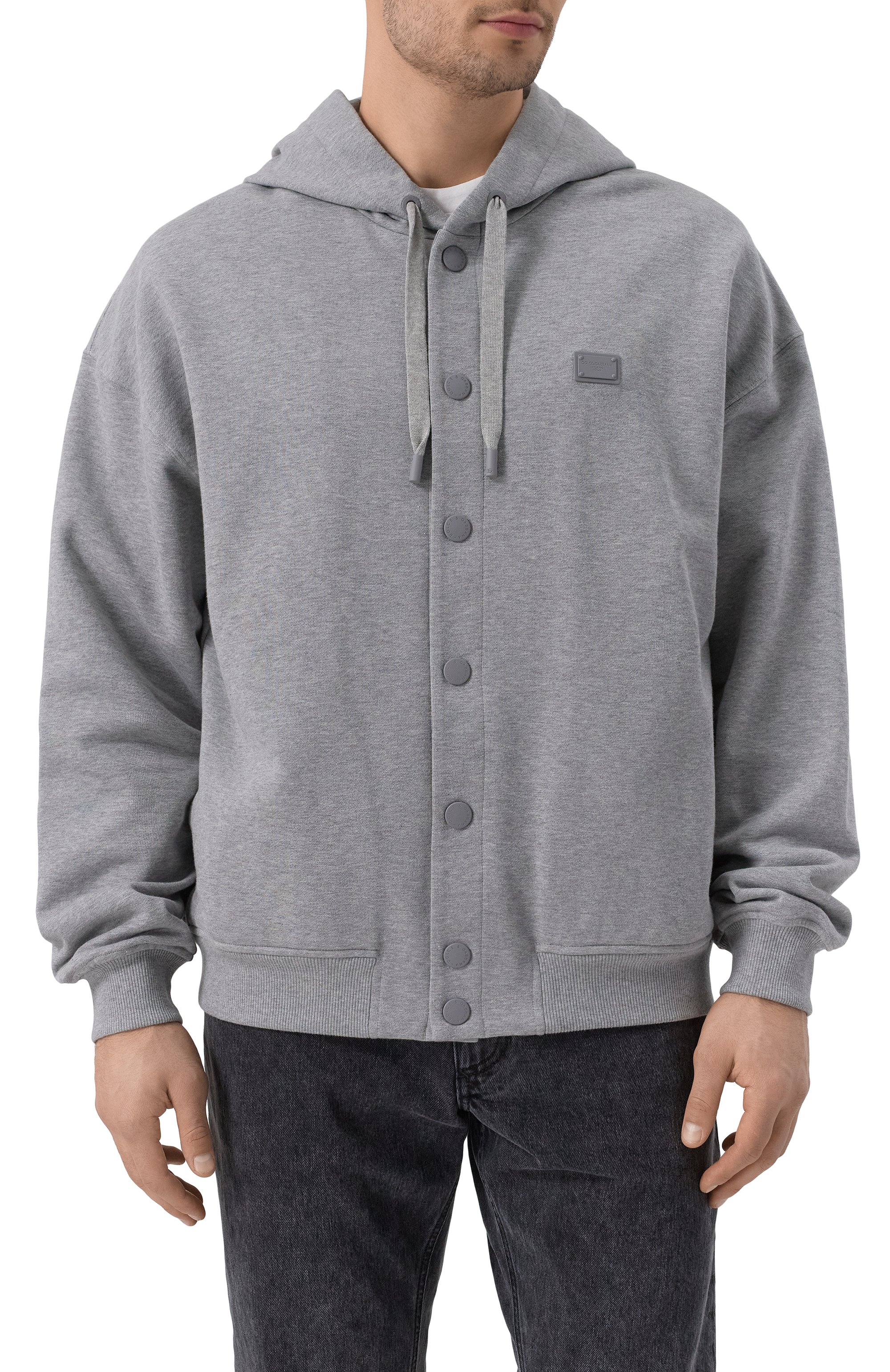 Хлопковая толстовка DOLCE & GABBANA серого цвета по цене 126000 руб., арт. G9BNKT/G702K, фото 3 Хлопковая толстовка DOLCE & GABBANA, арт. G9BNKT/G702K, фото 3