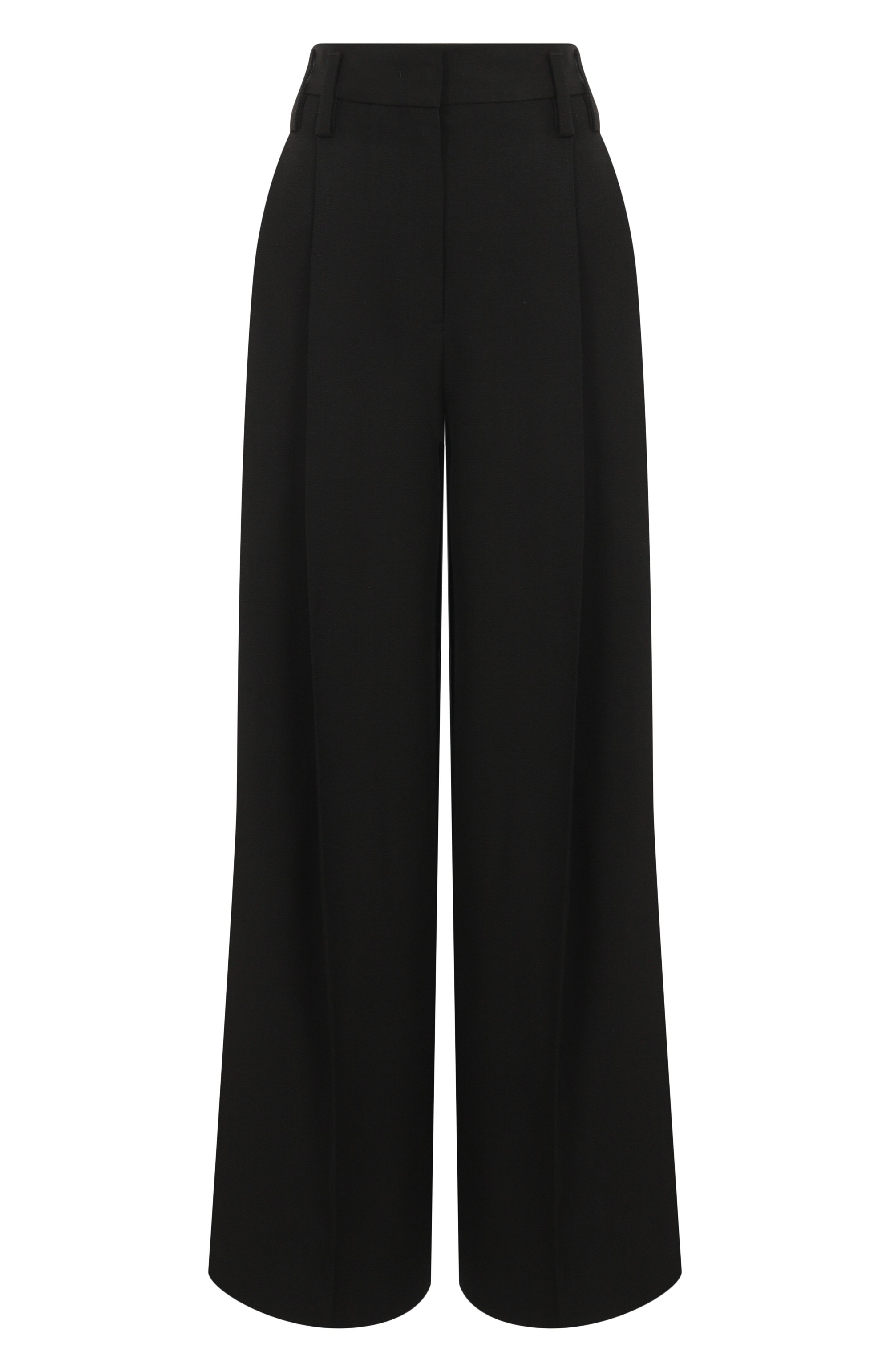 Брюки из вискозы и шелка JIL SANDER черного цвета по цене 259500 руб., арт. J03KA0292/J65005, фото 1 Брюки из вискозы и шелка JIL SANDER, арт. J03KA0292/J65005, фото 1