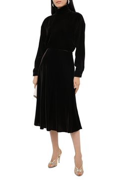 Женская бархатная блузка RALPH LAUREN коричневого цвета, арт. 290825294 | Фото 2 (Рукава: Длинные; Длина (для топов): Стандартные; Женское Кросс-КТ: Блуза-одежда; Принт: Без принта; Материал внешний: Вискоза; Стили: Гламурный, Кэжуэл; Материал сплава: Проставлено; Драгоценные камни: Проставлено)
