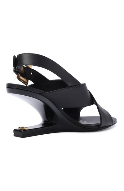 Кожаные босоножки anthem no wedge 75 BALMAIN, арт. HN1UH283/LECX, фото 5