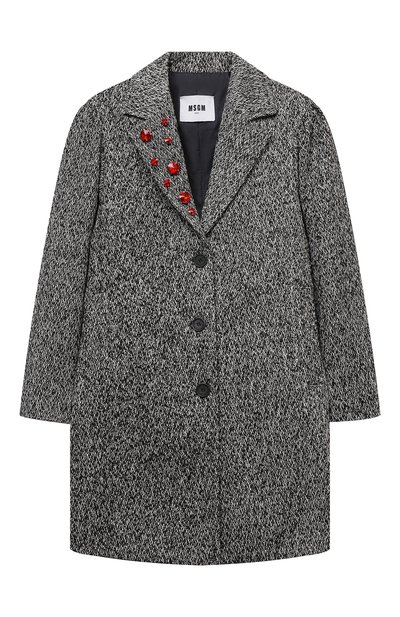 Однобортное пальто MSGM KIDS, арт. MS027775, фото 1