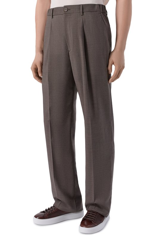 Шерстяные брюки Hevo T0RRECANNE24/L755 Коричневый  T0RRECANNE24/L755 Фото 3