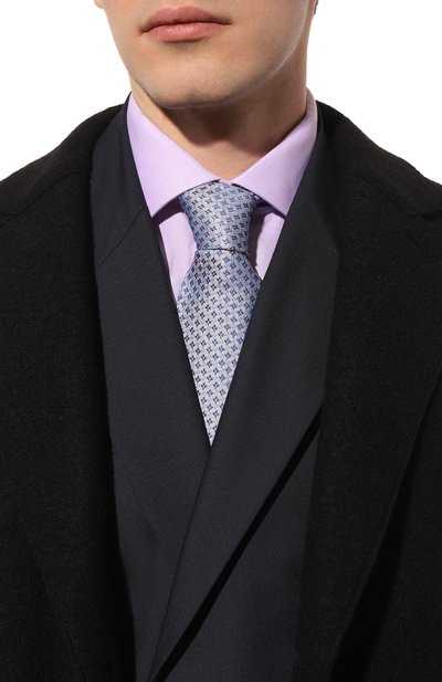 Шелковый галстук KITON голубого цвета по цене 31900 руб., арт. UCRVKLC02I54, фото 2 Шелковый галстук KITON, арт. UCRVKLC02I54, фото 2