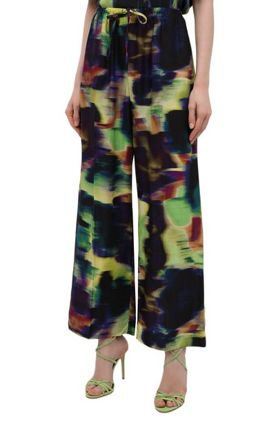 Брюки из вискозы DRIES VAN NOTEN зеленого цвета по цене 51400 руб., арт. 221-030966-4339, фото 3 Брюки из вискозы DRIES VAN NOTEN, арт. 221-030966-4339, фото 3