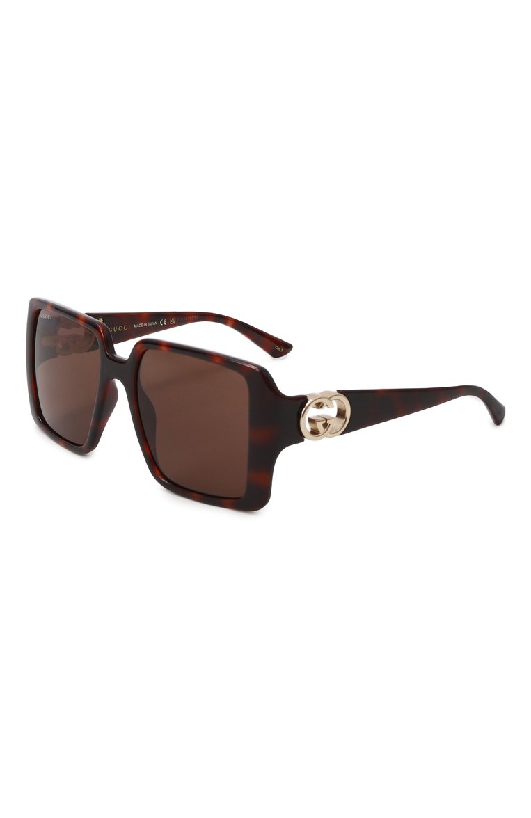 Женские солнцезащитные очки GUCCI коричневого цвета, арт. GG1692S 002 | Фото 1 (Региональные ограничения белый список (Axapta Mercury): Не проставлено; Материал: Пластик; Нос: Не проставлено; Тип очков: С/з; Оптика Гендер: оптика-женское; Очки форма: Квадратные)