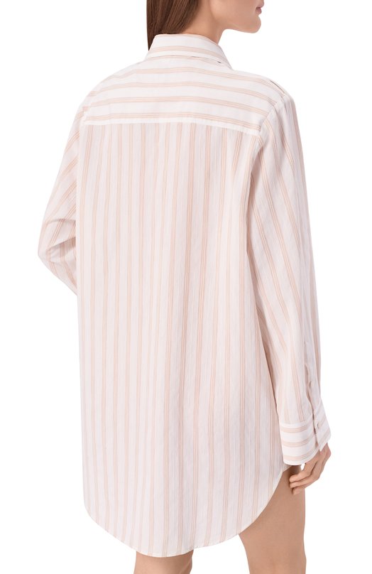 Платье из вискозы и хлопка Off-White 0WDG00FS26FAB001 Кремовый  0WDG00FS26FAB001 Фото 3