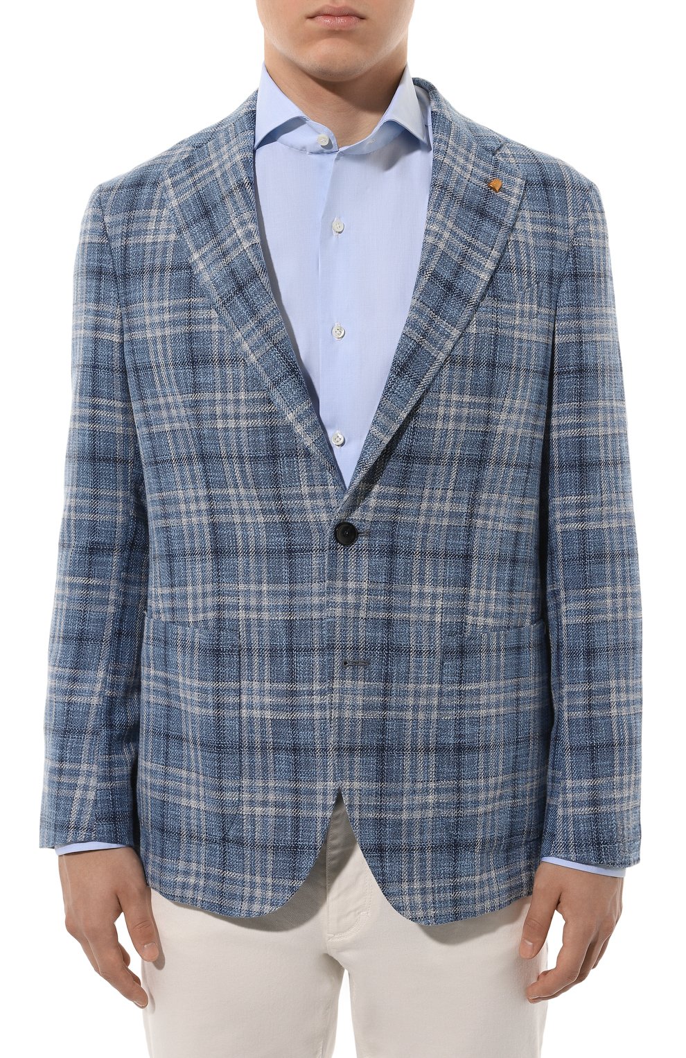 Пиджак из хлопка и льна SARTORIA LATORRE, арт. EF74/QF0893, фото 4