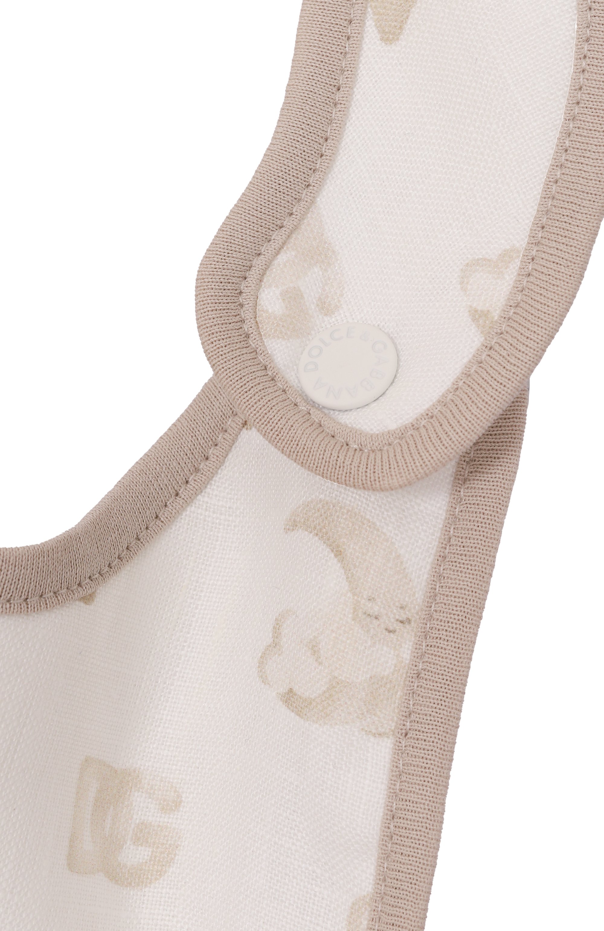 Льняной нагрудник DOLCE & GABBANA светло-бежевого цвета по цене 10600 руб., арт. LNJA55/G703J, фото 3 Льняной нагрудник DOLCE & GABBANA, арт. LNJA55/G703J, фото 3