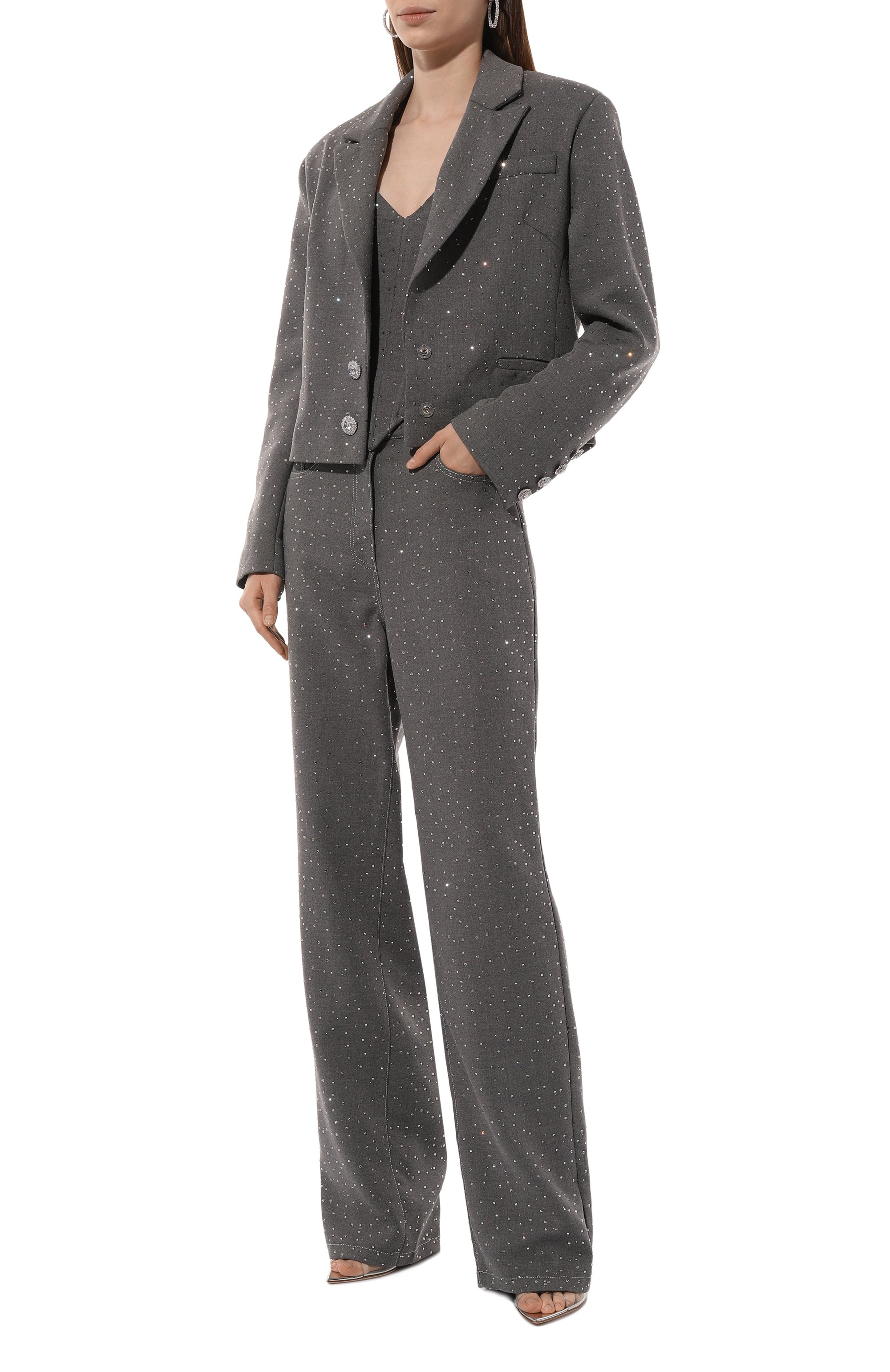 Джинсы с отделкой стразами ALINE, арт. AL112301, фото 2