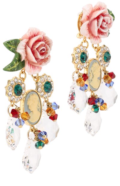 Серьги-клипсы с подвесками и кристаллами swarovski DOLCE & GABBANA, арт. WEK4P3/W1111, фото 2