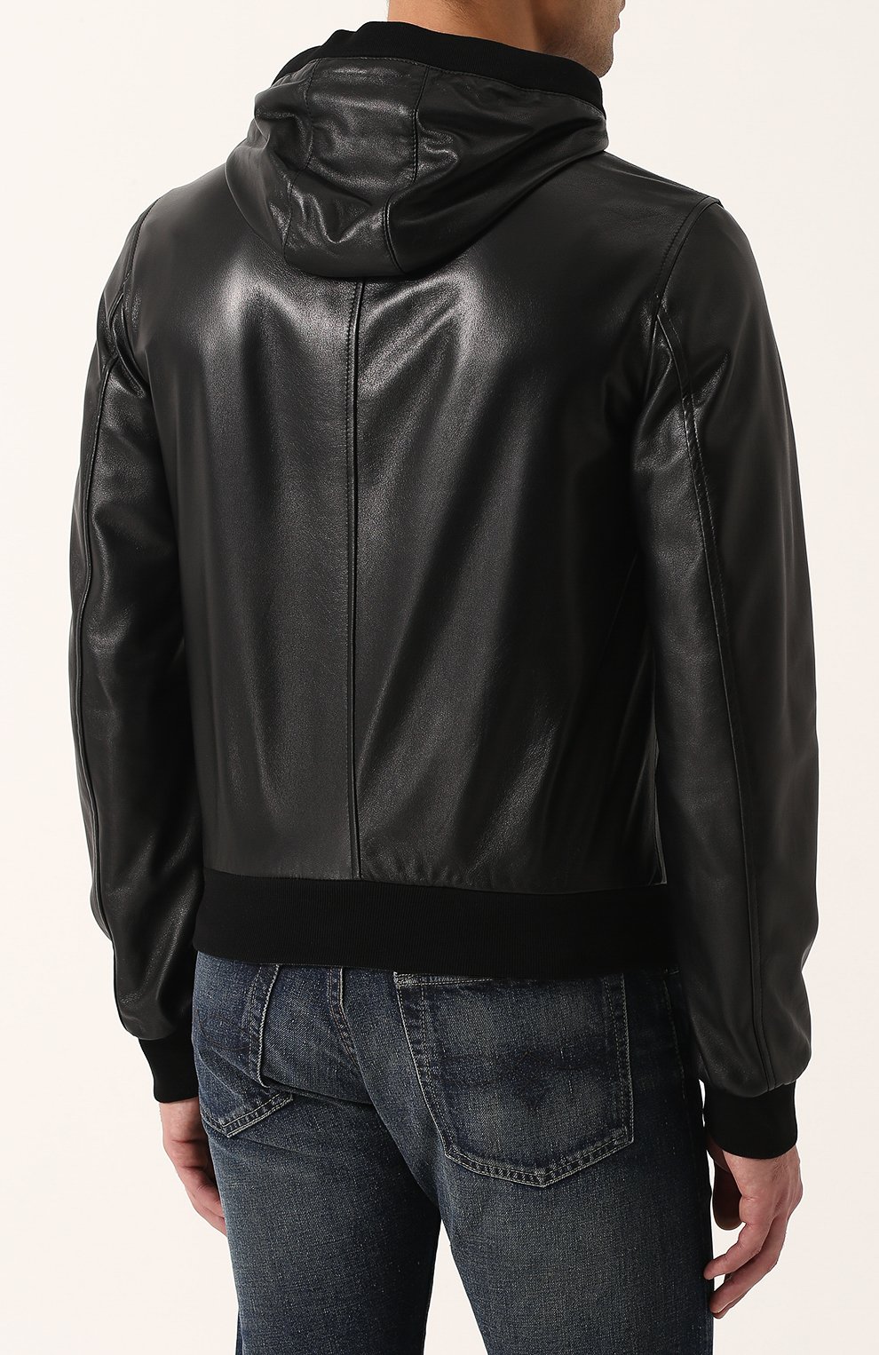 Кожаный бомбер на молнии с капюшоном DOLCE & GABBANA, арт. G9KP0L/FUL89, фото 4