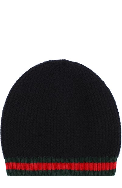 Кашемировая шапка с контрастной отделкой GUCCI, арт. 436802/3K638, фото 1