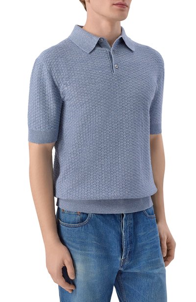 Поло изо льна и хлопка DOLCE & GABBANA, арт. GXZ02Z/JFMZU, фото 3