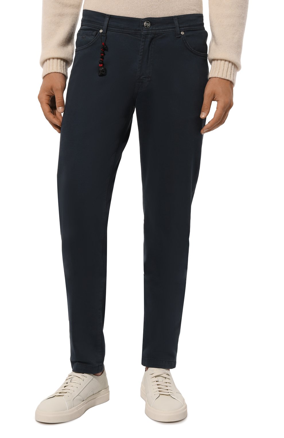 Брюки из хлопка и кашемира MARCO PESCAROLO темно-синего цвета по цене 58150 руб., арт. NERAN0M/5003, фото 3 Брюки из хлопка и кашемира MARCO PESCAROLO, арт. NERAN0M/5003, фото 3