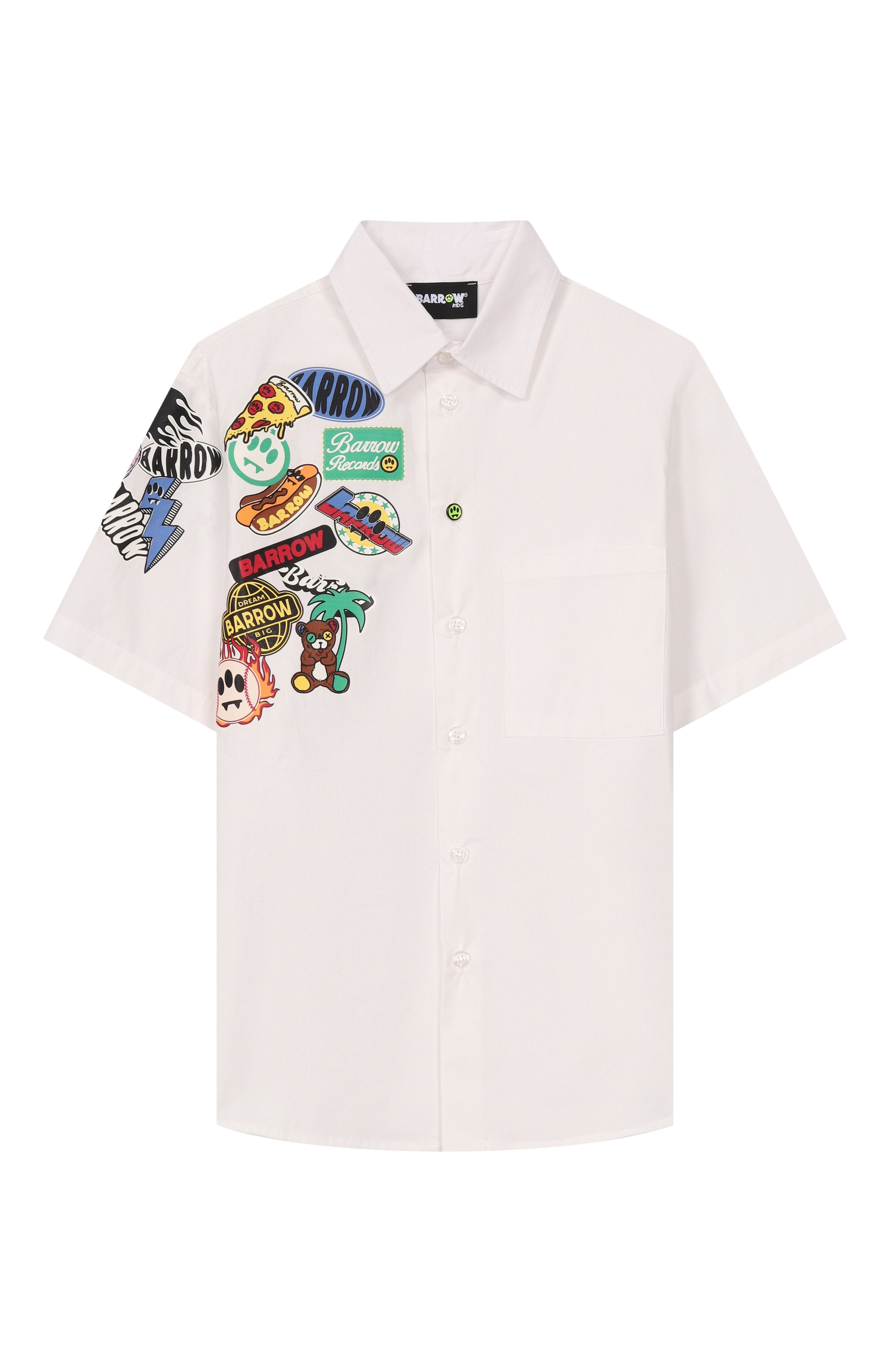 Хлопковая рубашка BARROW молочного цвета по цене 13850 руб., арт. S6BKJUSI049, фото 1 Хлопковая рубашка BARROW, арт. S6BKJUSI049, фото 1